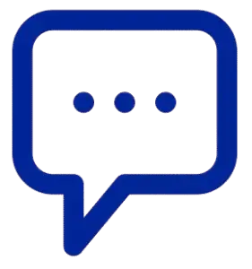 Symbol einer Sprechblase mit drei Punkten.