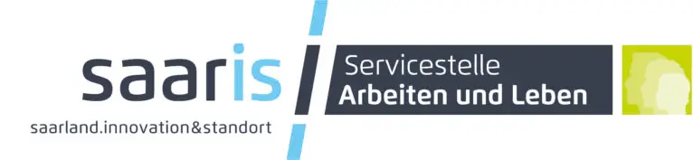 Logo der Servicestelle Arbeiten und Leben von saaris – saarland.innovation&standort.